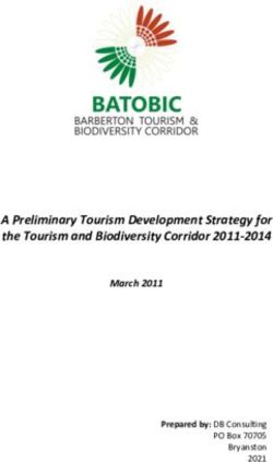 A Preliminary Tourism Development Strategy for the Tourism and Biodiversity Corridor 2011-2014 - March 2011