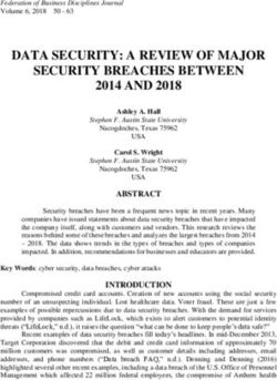 DATA SECURITY: A REVIEW OF MAJOR SECURITY BREACHES BETWEEN 2014 AND 2018