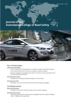 Journal of the Australasian College of Road Safety