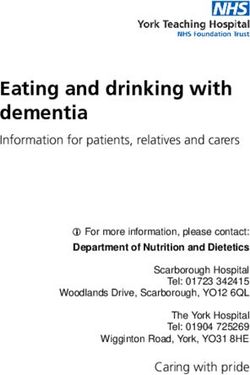 Eating and drinking with dementia - Information for patients, relatives and carers - York Teaching Hospital ...