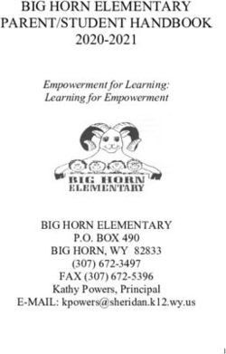 BIG HORN ELEMENTARY PARENT/STUDENT HANDBOOK 2020-2021 - BIG HORN ELEMENTARY P.O. BOX 490 BIG HORN, WY 82833 FAX (307) 672-5396 Kathy Powers ...