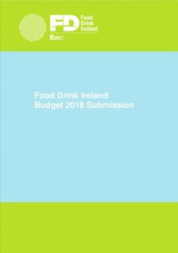 Food Drink Ireland Budget 2018 Submission - Ibec