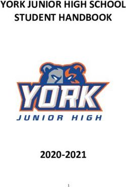 YORK JUNIOR HIGH SCHOOL STUDENT HANDBOOK 2020-2021