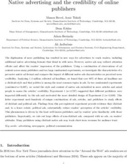NATIVE ADVERTISING AND THE CREDIBILITY OF ONLINE PUBLISHERS - PSYARXIV