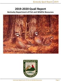2019-2020 Quail Report - Kentucky Department of Fish and Wildlife Resources Kentucky Quail Report 2019 - Kentucky Fish and Wildlife