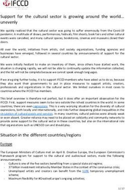 Support for the cultural sector is growing around the world... unevenly