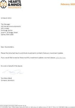 February 2021 - Hearts & Minds Investments