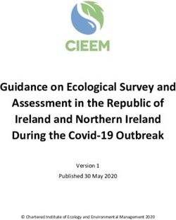 Guidance on Ecological Survey and Assessment in the Republic of Ireland and Northern Ireland During the Covid-19 Outbreak - Version 1 Published 30 ...