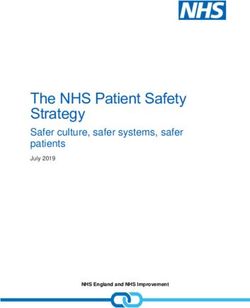 The NHS Patient Safety Strategy - Safer culture, safer systems, safer patients July 2019 - NHS Improvement