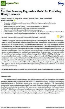 Machine Learning Regression Model for Predicting Honey Harvests - MDPI