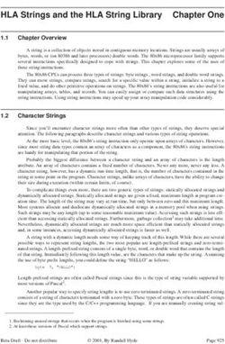 HLA Strings and the HLA String Library Chapter One