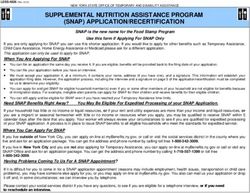 SUPPLEMENTAL NUTRITION ASSISTANCE PROGRAM (SNAP) APPLICATION/RECERTIFICATION