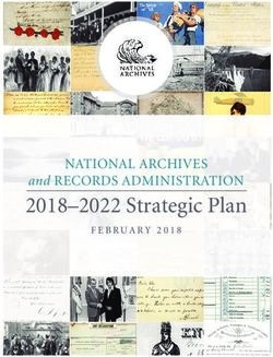 2018-2022 Strategic Plan - and RECORDS ADMINISTRATION NATIONAL ARCHIVES - National Archives