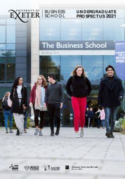 BUSINESS SCHOOL UNDERGRADUATE PROSPECTUS 2021