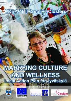 MARRYING CULTURE AND WELLNESS - URBACT II Creative Clusters - Local Action Plan for Jyväskylä