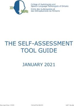 THE SELF-ASSESSMENT TOOL GUIDE - JANUARY 2021 - Caslpo