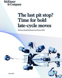 THE LAST PIT STOP? TIME FOR BOLD LATE-CYCLE MOVES - MCKINSEY GLOBAL BANKING ANNUAL REVIEW 2019