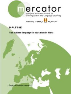 Maltese The Maltese language in education in Malta