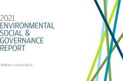 ENVIRONMENTAL SOCIAL & GOVERNANCE REPORT 2021 - JP Morgan