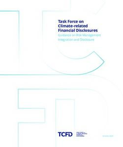 Task Force on Climate-related Financial Disclosures - Guidance on Risk Management Integration and Disclosure