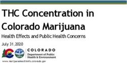 THC Concentration in Colorado Marijuana - Health Effects and Public Health Concerns