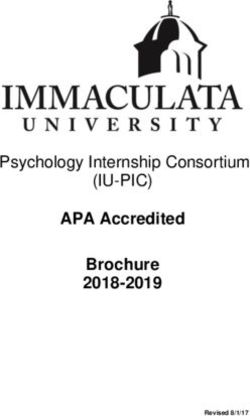 (IU-PIC) APA Accredited Brochure 2018-2019 - Psychology Internship Consortium - Immaculata University