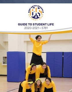 GUIDE TO STUDENT LIFE 2020-2021 5781 - Bnei Akiva Schools