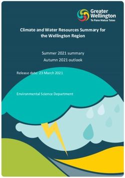 Climate and Water Resources Summary for the Wellington Region - Summer 2021 summary Autumn 2021 outlook - Greater Wellington Regional ...