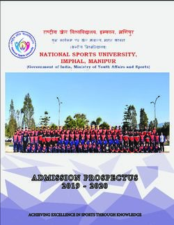 ADMISSION PROSPECTUS 2019 2020 - ACHIEVING EXCELLENCE IN SPORTS THROUGH KNOWLEDGE