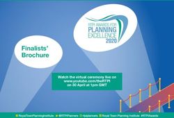 Finalists' Brochure Watch the virtual ceremony live on www.youtube.com/theRTPI on 30 April at 1pm GMT