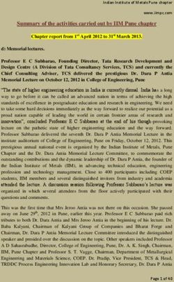 Summary of the activities carried out by IIM Pune chapter