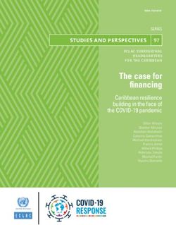 The case for financing - Caribbean resilience building in the face of the COVID-19 pandemic
