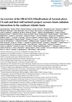 AN OVERVIEW OF THE ORACLES (OBSERVATIONS OF AEROSOLS ABOVE CLOUDS AND THEIR INTERACTIONS) PROJECT: AEROSOL-CLOUD-RADIATION INTERACTIONS IN THE ...