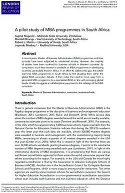 A pilot study of MBA programmes in South Africa - ERIC