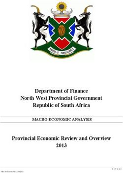 Department of Finance North West Provincial Government Republic of South Africa Provincial Economic Review and Overview 2013 - MACRO-ECONOMIC ANALYSIS