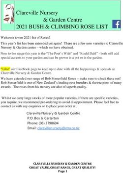 2021 BUSH & CLIMBING ROSE LIST - Clareville Nursery