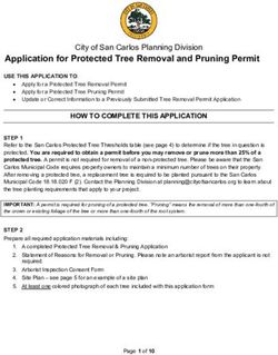 Application for Protected Tree Removal and Pruning Permit