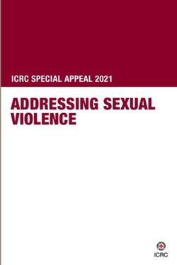 ADDRESSING SEXUAL VIOLENCE - ICRC SPECIAL APPEAL 2021 - The ICRC's response to Sexual Violence