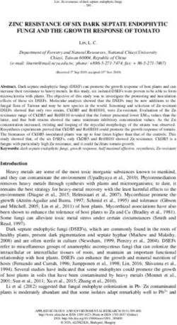 ZINC RESISTANCE OF SIX DARK SEPTATE ENDOPHYTIC FUNGI AND THE GROWTH RESPONSE OF TOMATO