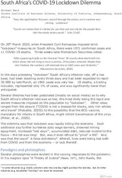 South Africa's COVID-19 Lockdown Dilemma