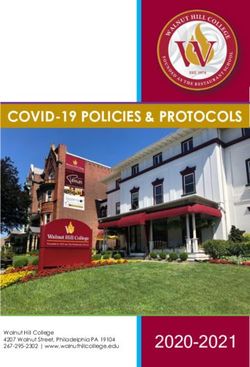 COVID-19 POLICIES & PROTOCOLS - Walnut Hill College