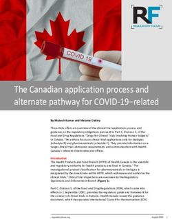 The Canadian application process and alternate pathway for COVID-19 related trials - RAPS