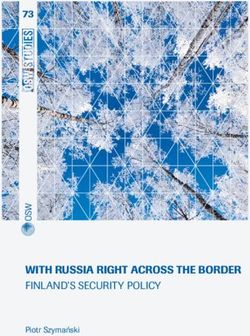 WITH RUSSIA RIGHT ACROSS THE BORDER FINLAND'S SECURITY POLICY 73 - PIOTR SZYMAŃSKI - OŚRODEK STUDIÓW ...