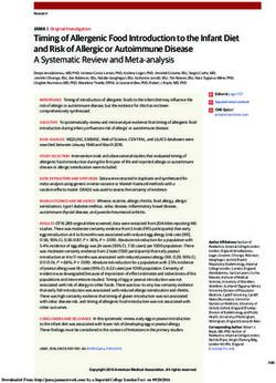 Timing of Allergenic Food Introduction to the Infant Diet and Risk of Allergic or Autoimmune Disease A Systematic Review and Meta-analysis