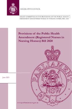 Provisions of the Public Health Amendment (Registered Nurses in Nursing Homes) Bill 2020 - NSW ...