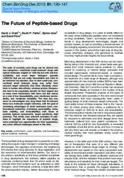 The Future of Peptide-based Drugs - Chem Biol Drug Des 2013; 81: 136-147