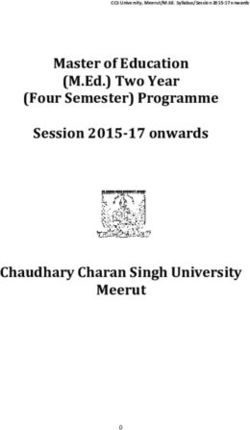Master of Education (M.Ed.) Two Year (Four Semester) Programme Session 2015-17 onwards Chaudhary Charan Singh University Meerut - NAS College