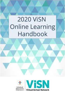 ONLINE LEARNING HANDBOOK - 2020 VISN - LEADING LIGHTS