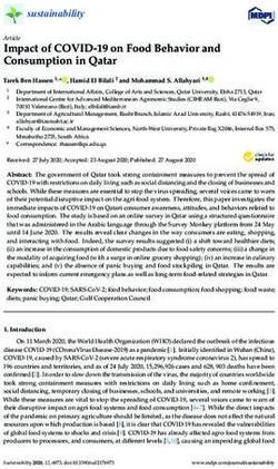 Impact of COVID-19 on Food Behavior and Consumption in Qatar - MDPI