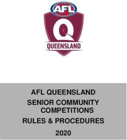 AFL QUEENSLAND SENIOR COMMUNITY COMPETITIONS RULES & PROCEDURES 2020
